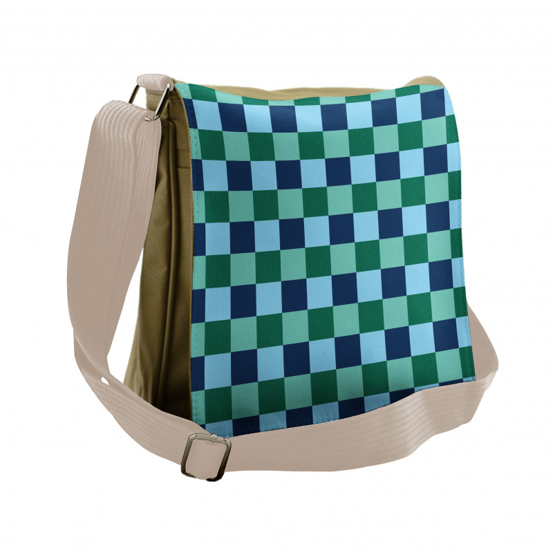 Polka Dot Squares Messenger Bag