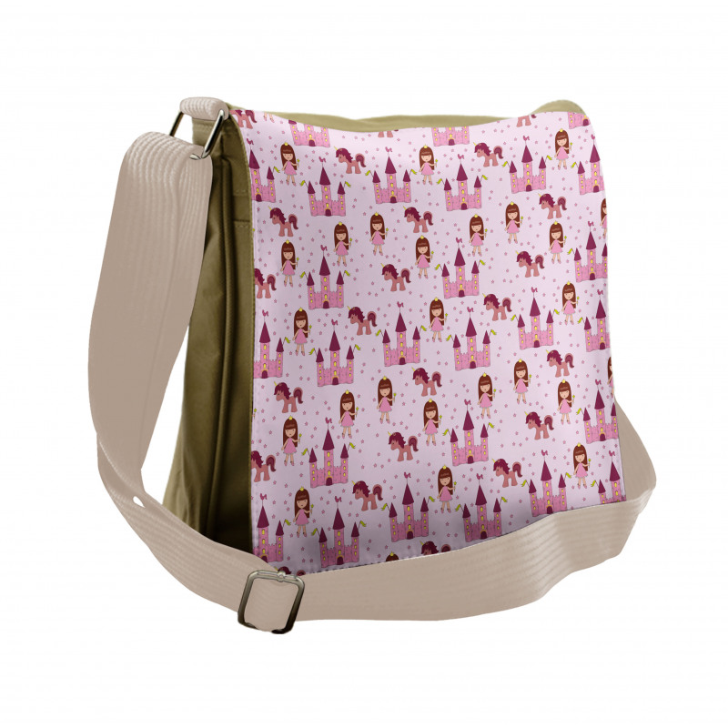 Princes with Castle Stars Messenger Bag