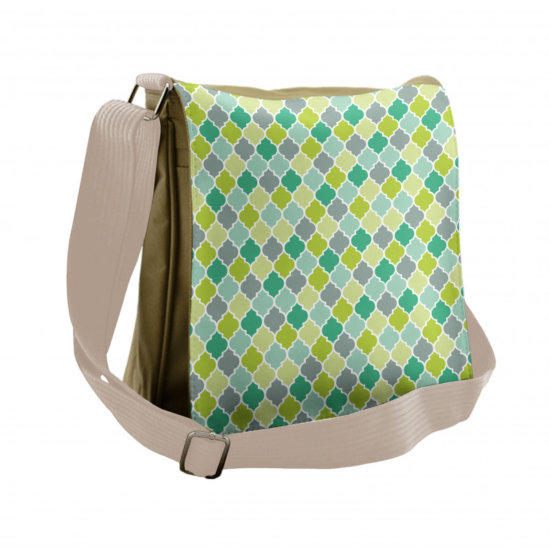 Vibrant Trellis Quatrefoil Messenger Bag