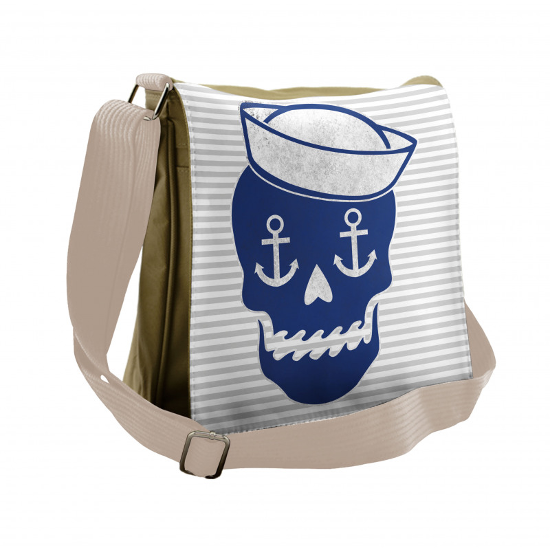 Anchor and Captains Hat Messenger Bag