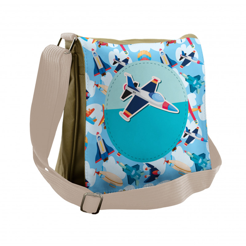 Airplane Composition Messenger Bag