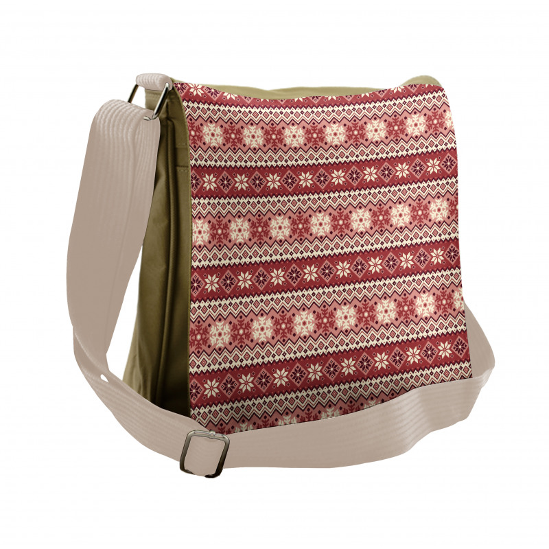 Scandinavian Xmas Snow Messenger Bag