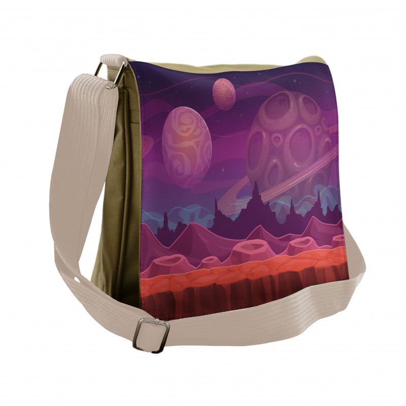 Alien Dreamy Landscape Messenger Bag