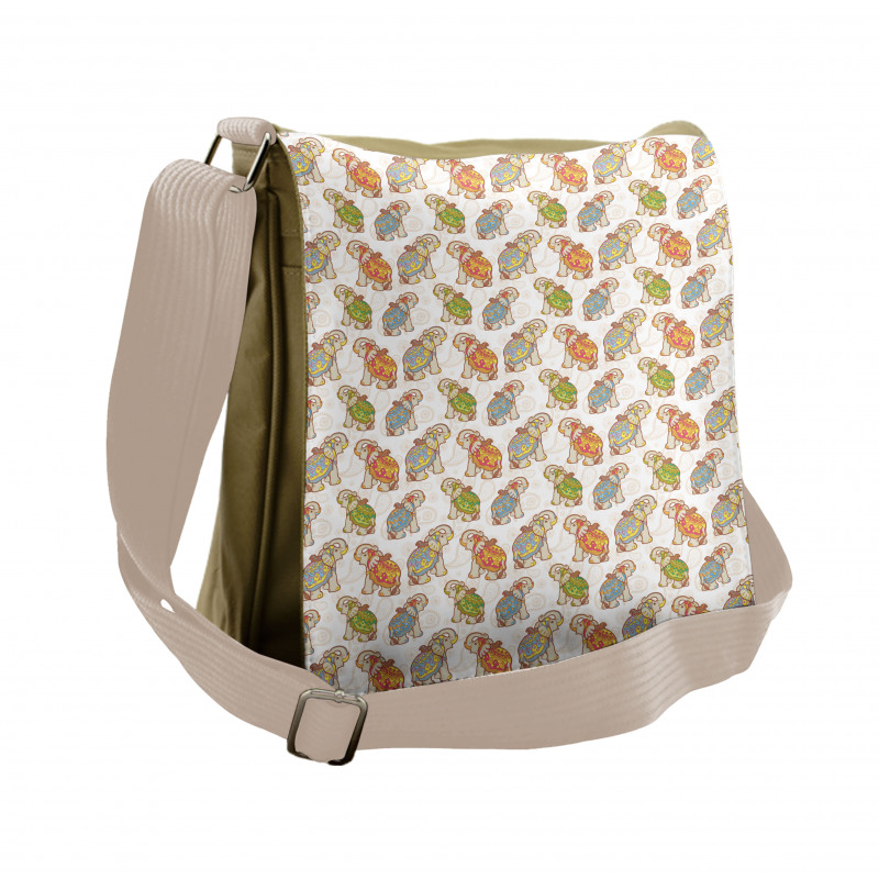 Oriental Mammals Retro Messenger Bag