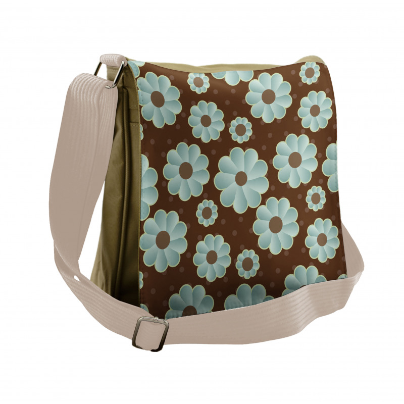 Retro Flora Messenger Bag