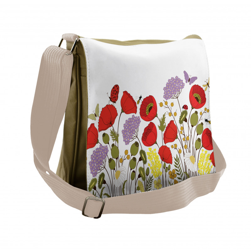 Nature Scene Fauna Messenger Bag