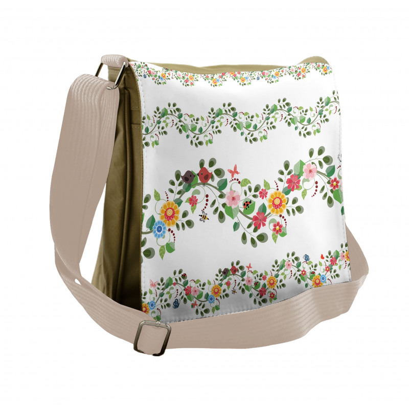 Romantic Pattern Messenger Bag