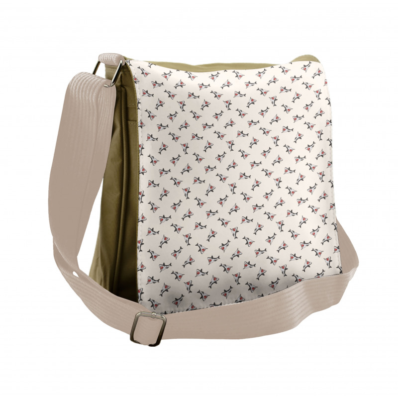 Aggressive Hungry Fishes Messenger Bag