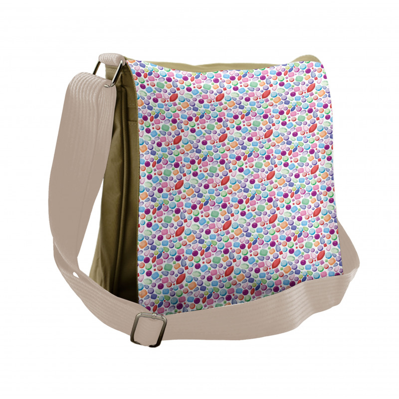 Colorful Stones Design Messenger Bag