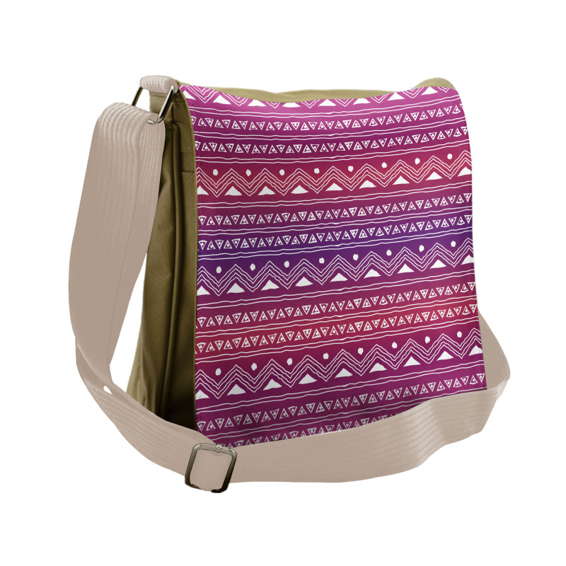 Geometric Ombre Messenger Bag