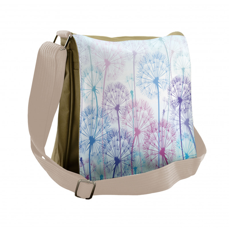 Abstract Flora Design Messenger Bag