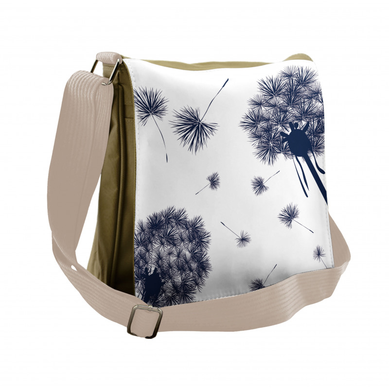 Flying Pollens Flower Messenger Bag