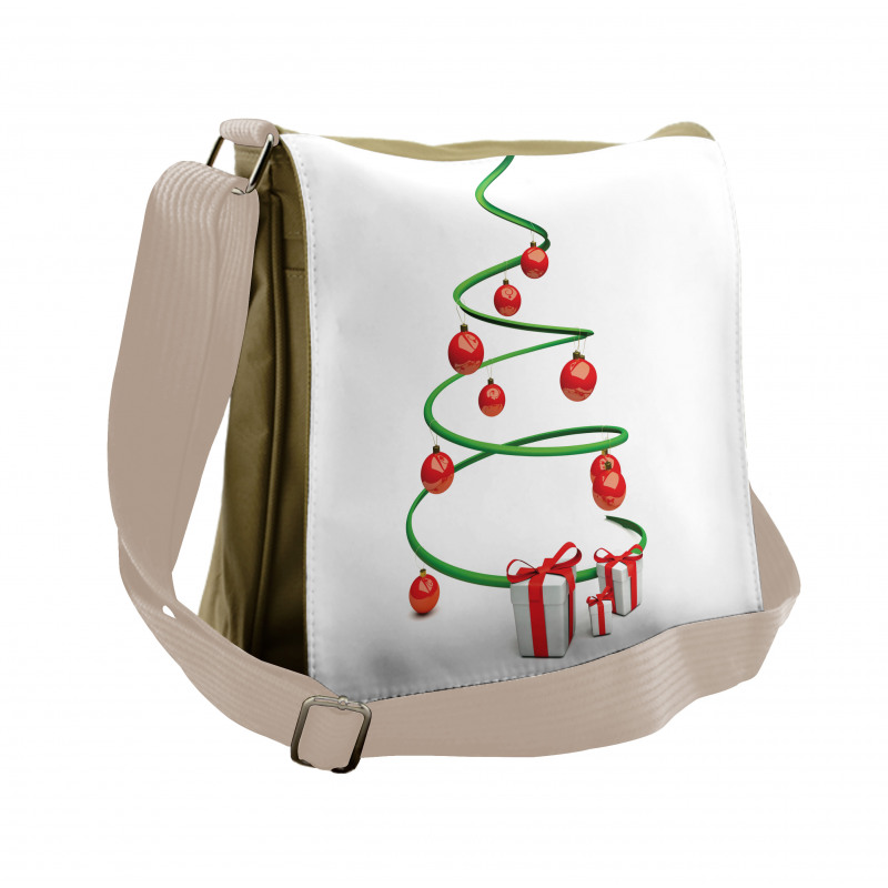 Abstract Xmas Tree Messenger Bag