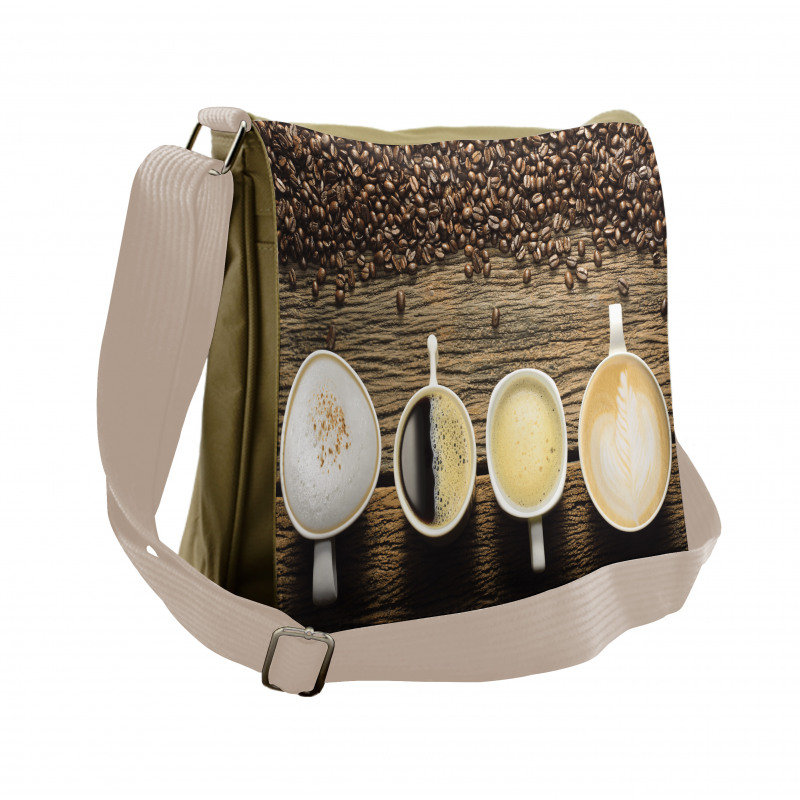 Assortment of Coffee Mug Messenger Bag