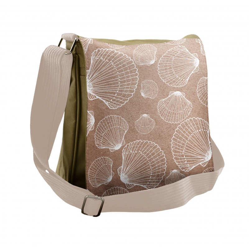 Hand Drawn Shells Messenger Bag