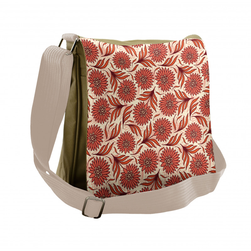 Nostalgic Gerbera Motifs Messenger Bag