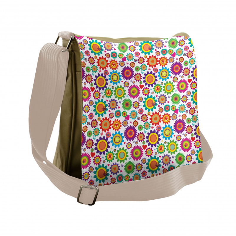 Colorful Camomiles Messenger Bag