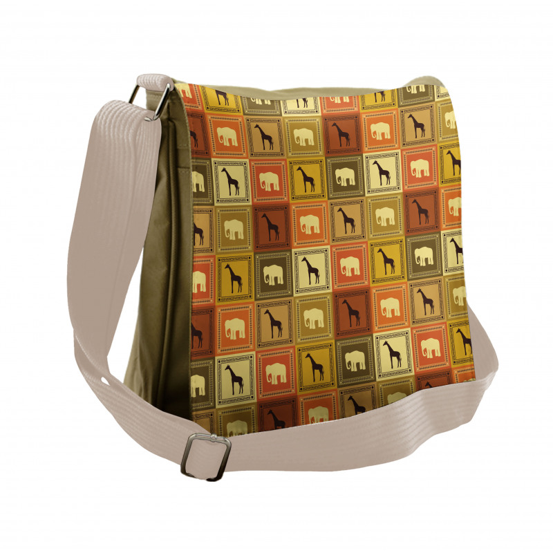 Savanna Animal Frames Messenger Bag