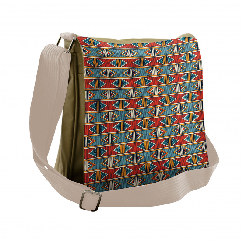 Rhombus Tribal Messenger Bag