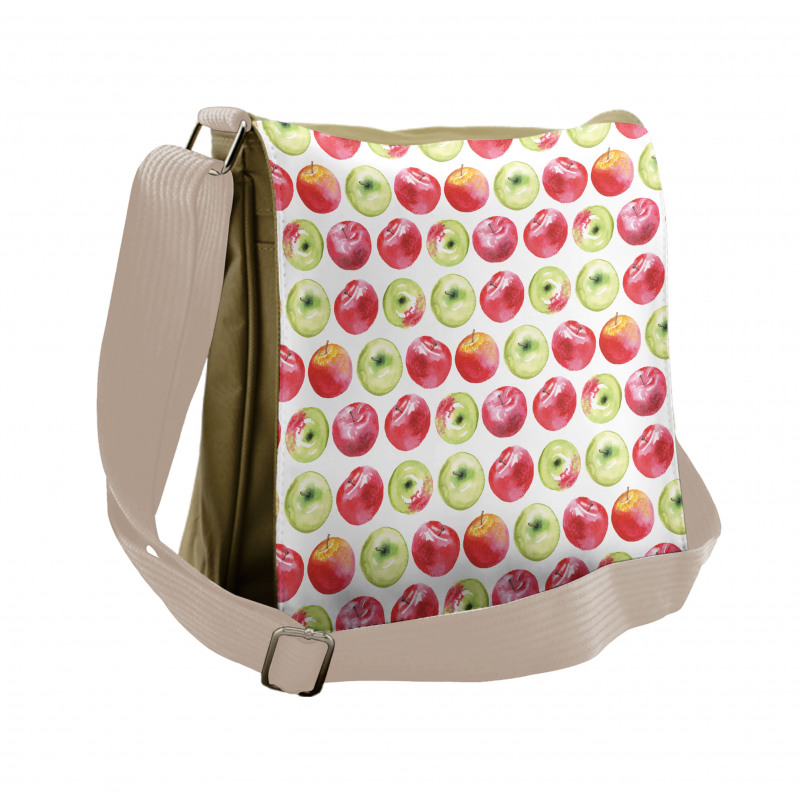 Watercolor Granny Smith Messenger Bag