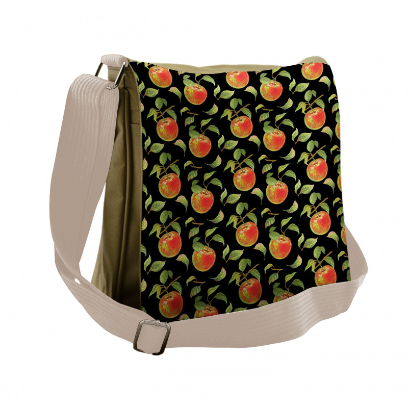 Hand Drawn Tree Branches Messenger Bag