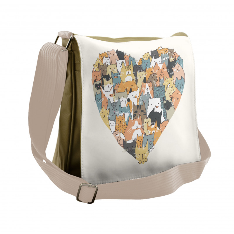 Heart Shaped Frame Messenger Bag