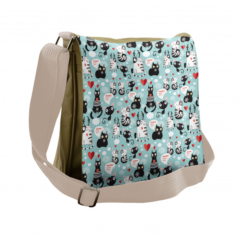 Kitties Love Daydreaming Messenger Bag