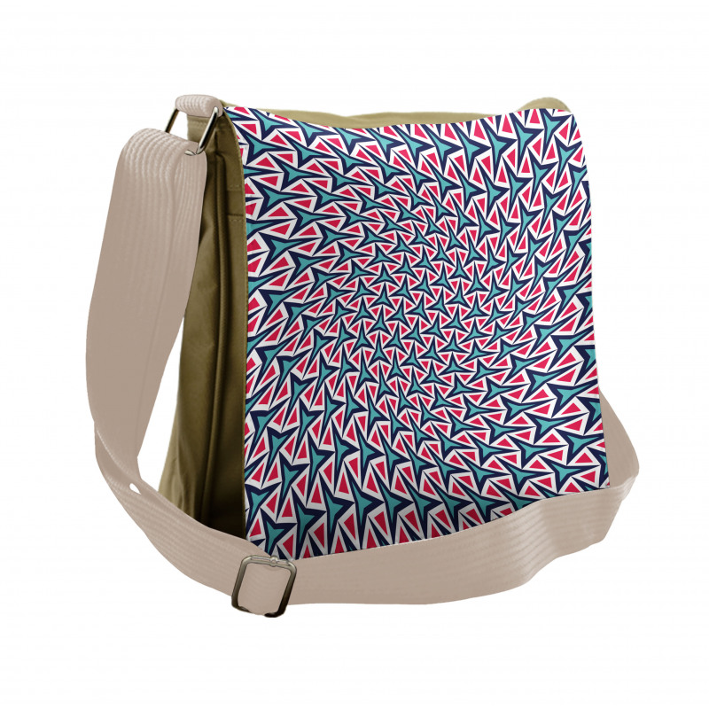 Retro Hipster Abstract Messenger Bag