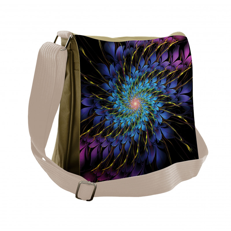 Vortex of Vivid Petals Messenger Bag