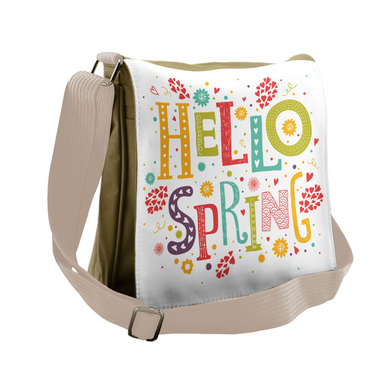 Colorful Spring Elements Messenger Bag