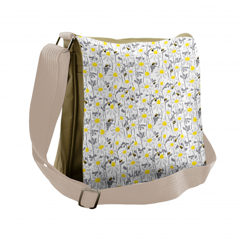 Bees Chamomile Meadow Messenger Bag