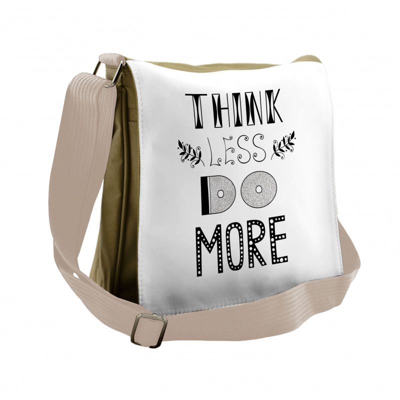 Different Fonts Leafs Messenger Bag