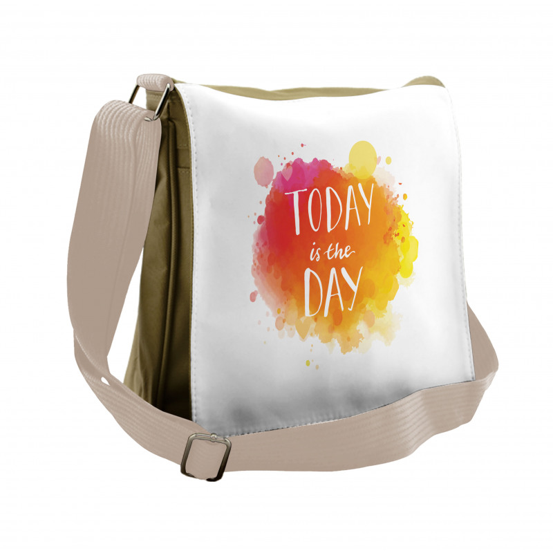 Optimistic Message Messenger Bag