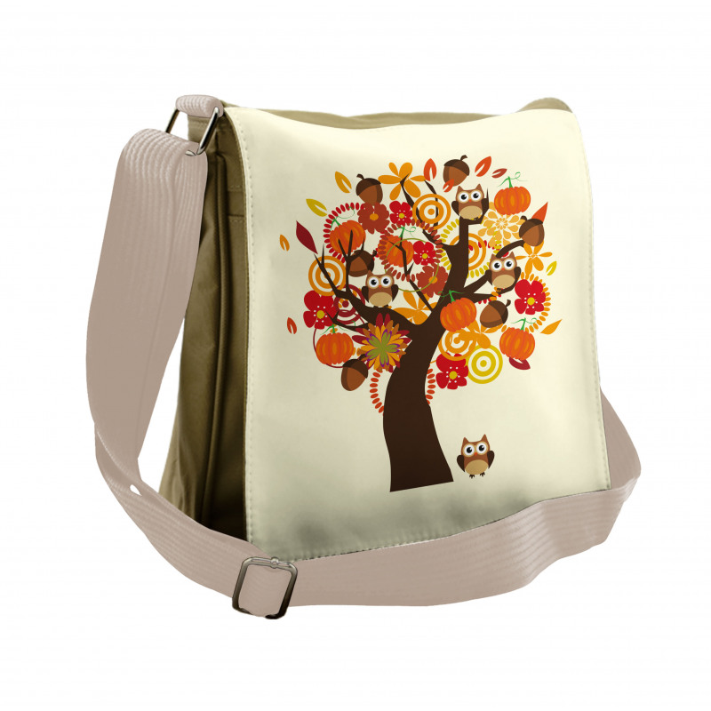 Abstract Tree Messenger Bag