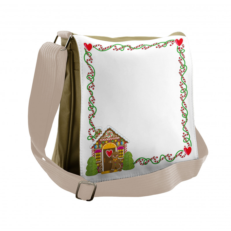 Gingerbread House Messenger Bag