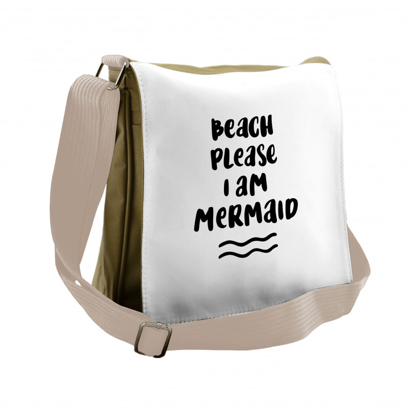 Beach Please Phrase Messenger Bag