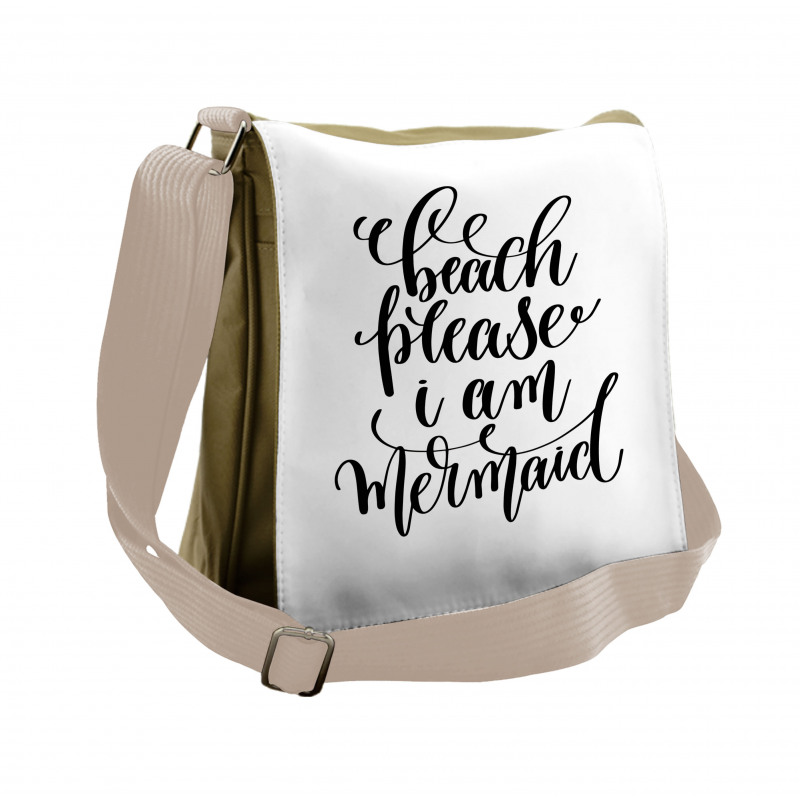 Cool Font Mermaid Theme Messenger Bag