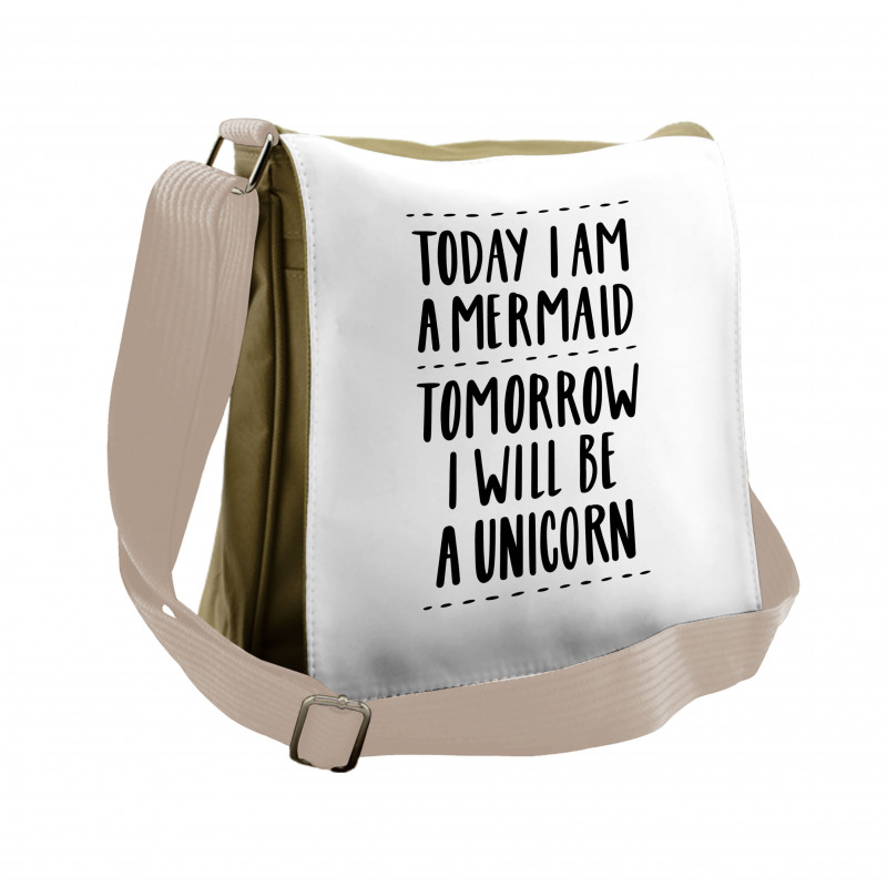 Optimism Slogan Messenger Bag