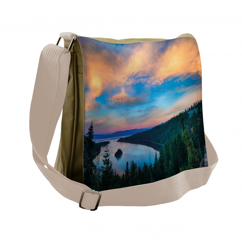 Sundown in the Woods Messenger Bag