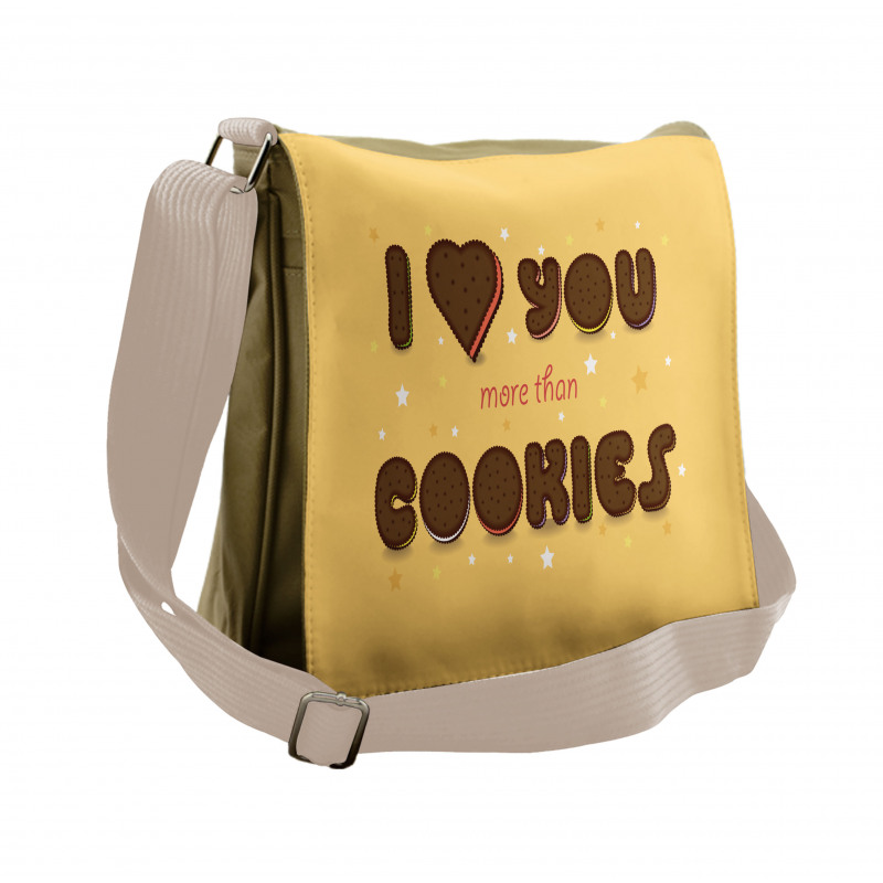 Chocolate Cookie Messenger Bag