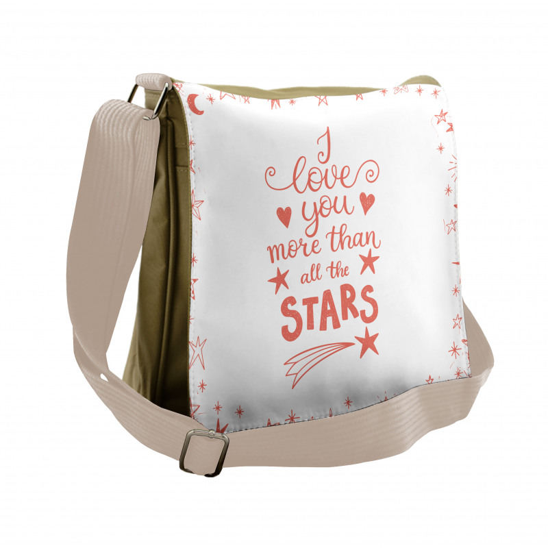 Stars Words Art Messenger Bag