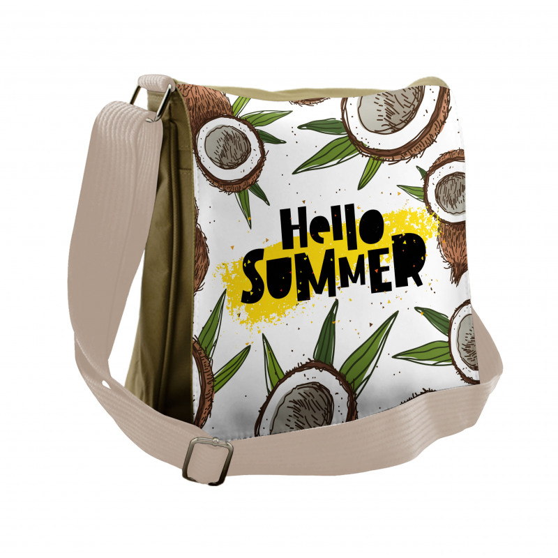 Coconut Halves Messenger Bag