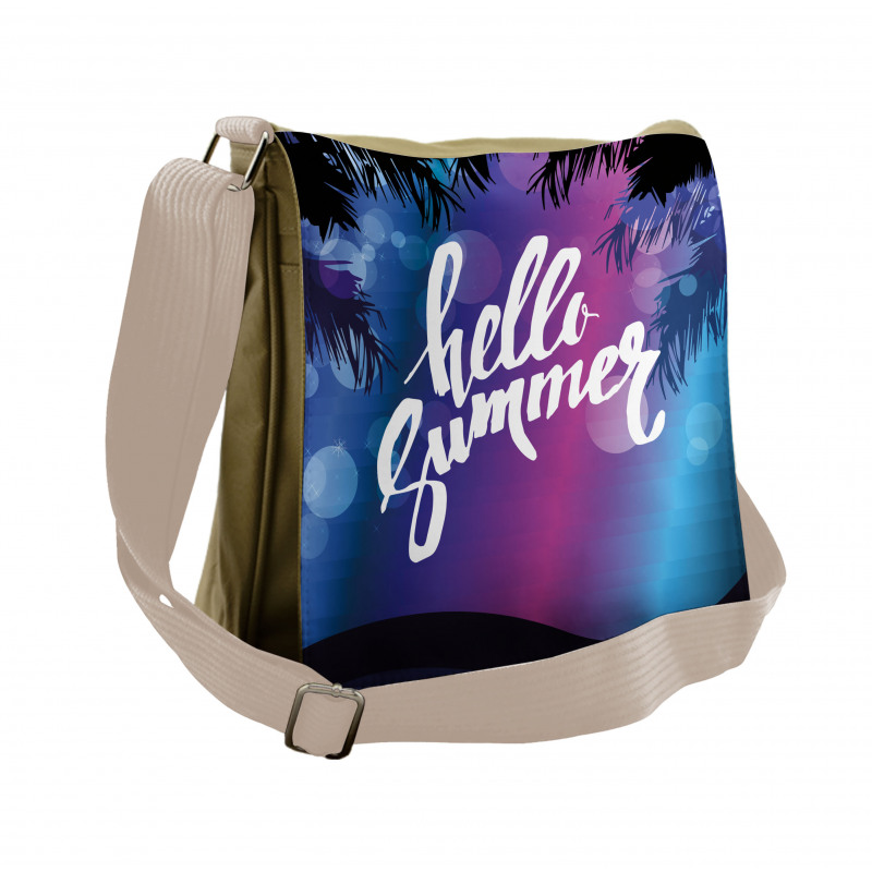 Vivid Night Palms Messenger Bag