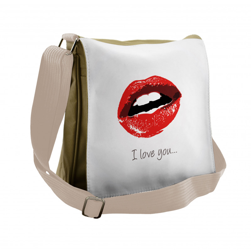 Seductic Female Lips Messenger Bag