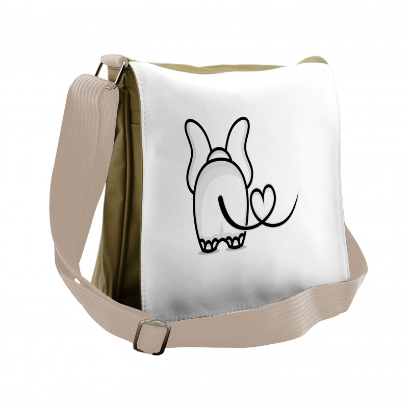 Love Theme Doodle Style Messenger Bag