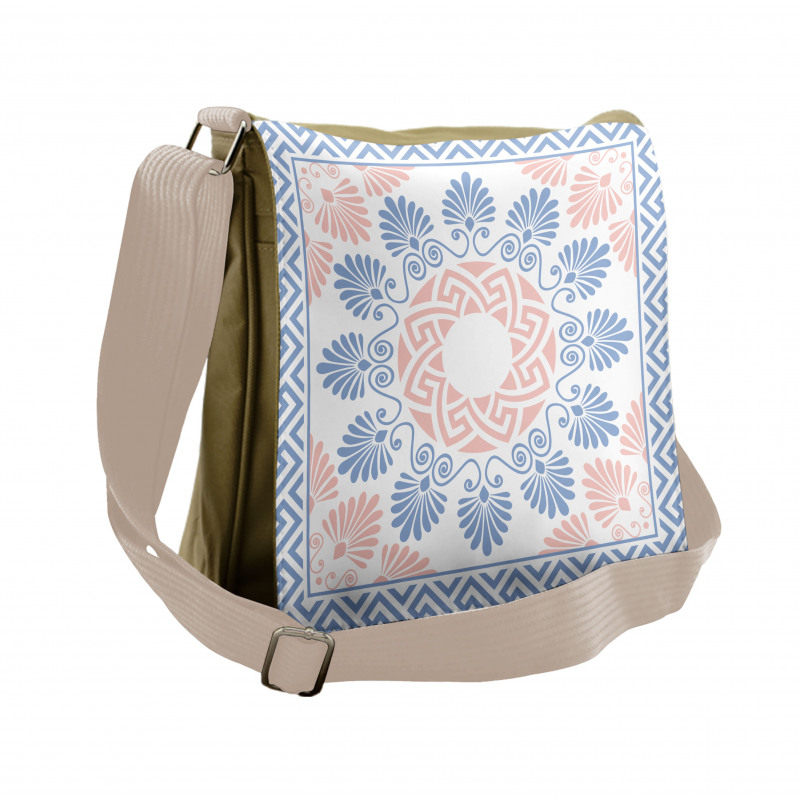 Pastel Floral Grecian Messenger Bag