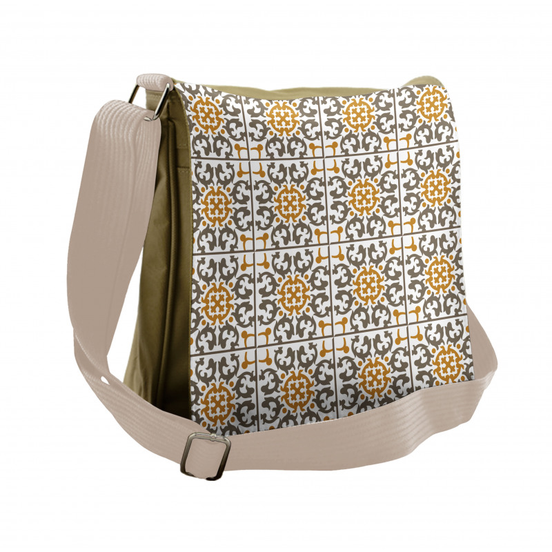 Scroll Tiles Messenger Bag