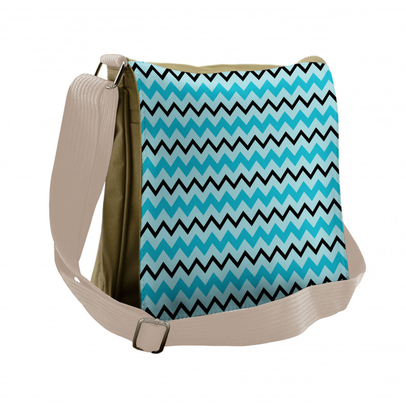 Retro Inspirations Chevron Messenger Bag