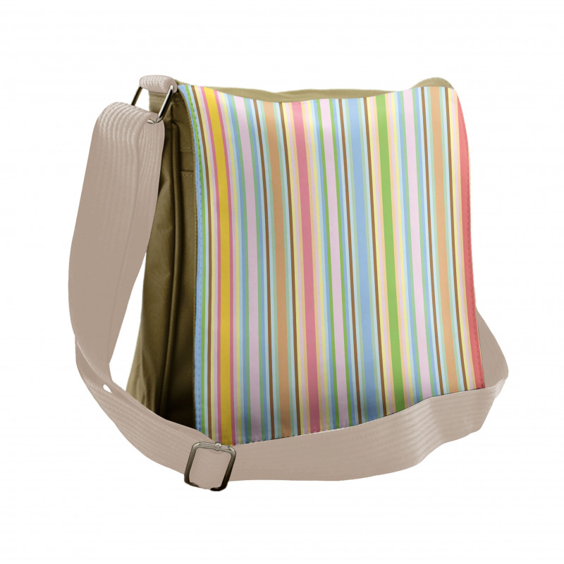 Barcode Pattern Stripes Messenger Bag