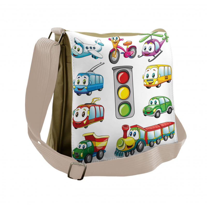 Cheerful Transportation Messenger Bag